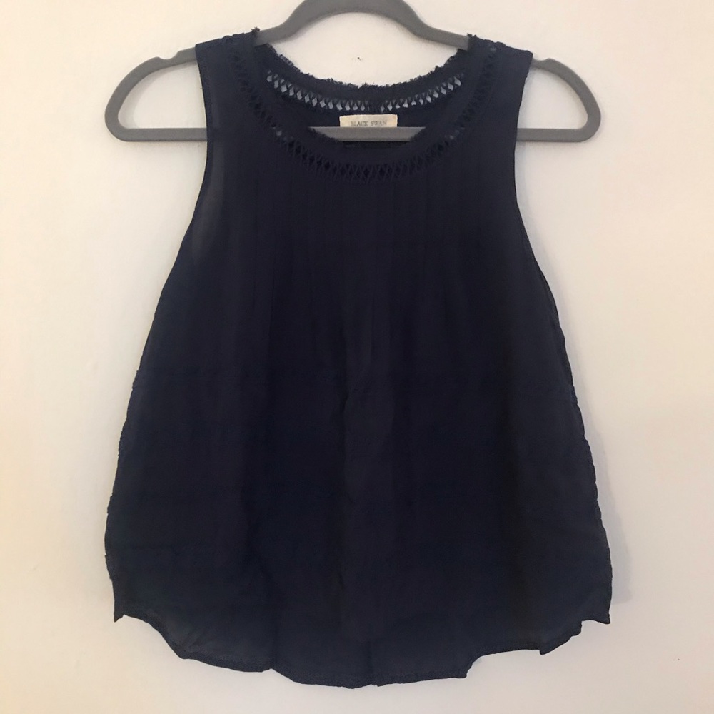 Black Crochet Tank Top